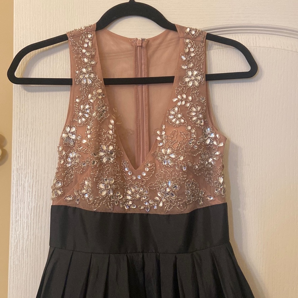 Betsy & Adam Size 2 Black And Mesh Crystal Top Lo… - image 1